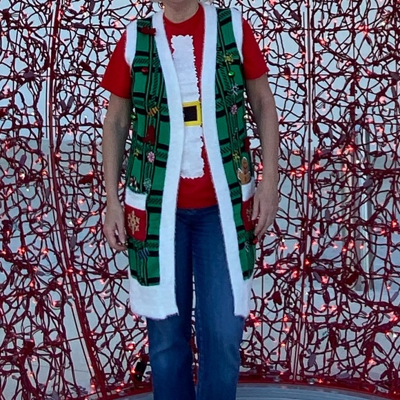 Christmas long sweater vest - Picture 4 of 4